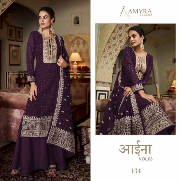 Amyra Aaina 8 New Heavy Festive Wear Georgette Designer Salwar Kameez Collection